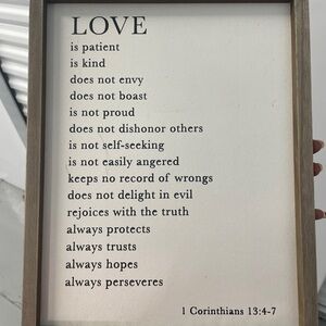 Inspirational Love Quote Framed Wall Art